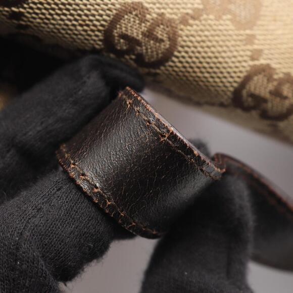 Gucci GG Canvas Backpack, and Leather, Women's, Beige Brown, 003 0242 - Picture 7 of 10